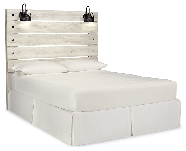 Cambeck Queen Panel Headboard with Mirrored Dresser and 2 Nightstands JR Furniture Store