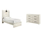 Cambeck Twin Panel Bed with Dresser JR Furniture Store