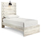 Cambeck Twin Panel Bed with Mirrored Dresser JR Furniture Store
