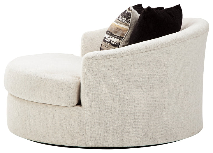Cambri Oversized Round Swivel Chair JR Furniture Store