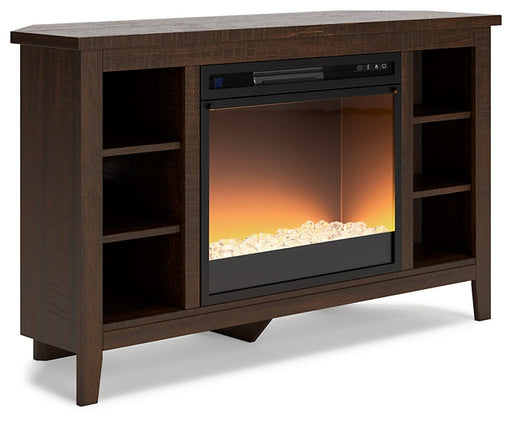 Camiburg Corner TV Stand with Electric Fireplace JR Furniture Store