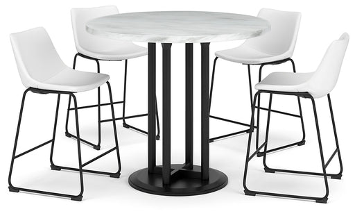 Centiar Counter Height Dining Table and 4 Barstools JR Furniture Store