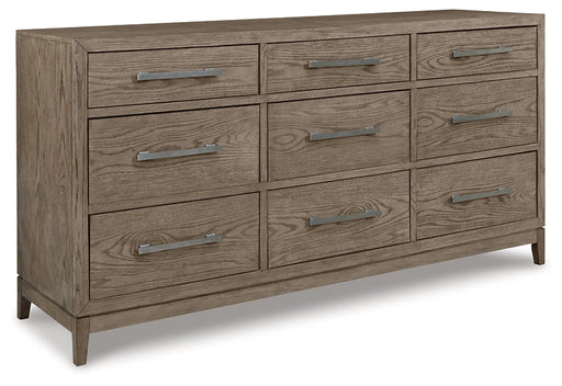 Chrestner California King Panel Bed with Dresser JR Furniture Store