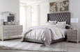 Coralayne California King Upholstered Bed with Mirrored Dresser JR Furniture Store