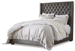 Coralayne King Upholstered Bed with Mirrored Dresser JR Furniture Store