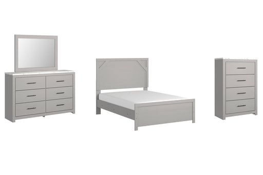 Cottonburg Full Panel Bed with Mirrored Dresser and Chest JR Furniture Store