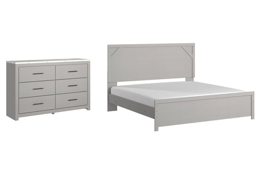 Cottonburg King Panel Bed with Dresser JR Furniture Store