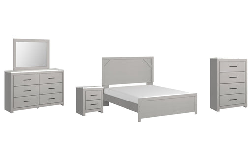Cottonburg Queen Panel Bed with Mirrored Dresser, Chest and Nightstand JR Furniture Store