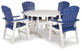 Crescent Luxe Outdoor Dining Table and 4 Chairs JR Furniture Store