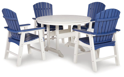 Crescent Luxe Outdoor Dining Table and 4 Chairs JR Furniture Store