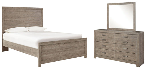 Culverbach Full Panel Bed with Mirrored Dresser JR Furniture Store