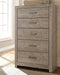 Culverbach King Panel Bed with Mirrored Dresser, Chest and 2 Nightstands JR Furniture Store