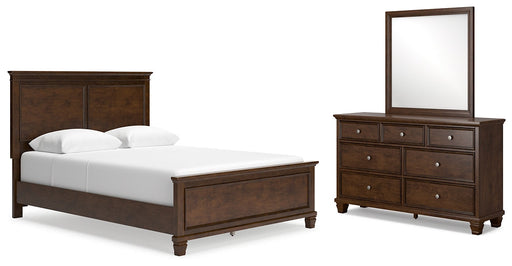 Danabrin Queen Panel Bed with Mirrored Dresser JR Furniture Store