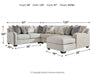 Dellara 4-Piece Sectional with Ottoman JR Furniture Store