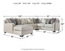 Dellara 4-Piece Sectional with Ottoman JR Furniture Store