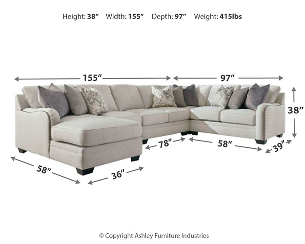 Dellara 5-Piece Sectional with Chaise JR Furniture Store