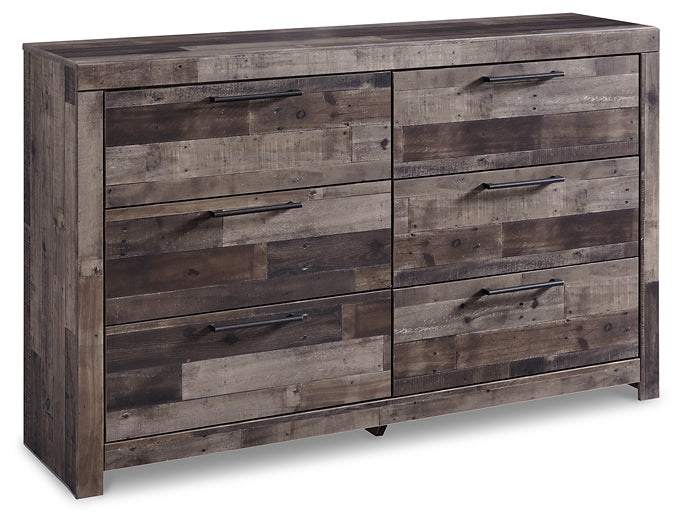Derekson King Panel Bed with 2 Storage Drawers with Dresser JR Furniture Store
