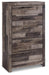 Derekson Twin Panel Headboard with Mirrored Dresser, Chest and Nightstand JR Furniture Store