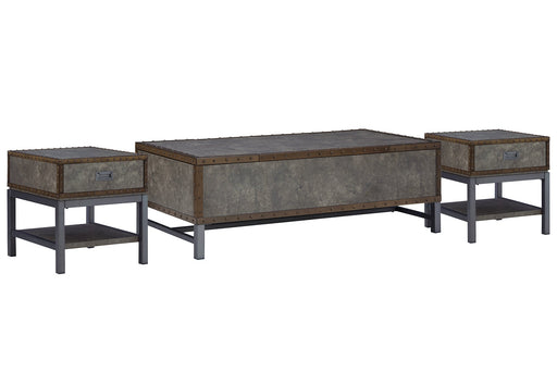Derrylin Coffee Table with 2 End Tables JR Furniture Store
