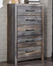 Drystan King Bookcase Bed with 4 Storage Drawers with Mirrored Dresser and Chest JR Furniture Store