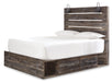 Drystan Queen Panel Bed with 4 Storage Drawers with Dresser JR Furniture Store