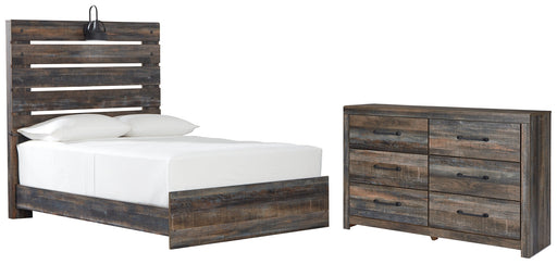 Drystan Queen Panel Bed with Dresser JR Furniture Store