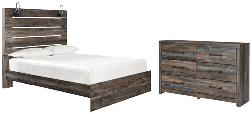 Drystan Queen Panel Bed with Dresser JR Furniture Store