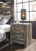 Drystan Queen Panel Headboard with Mirrored Dresser and 2 Nightstands JR Furniture Store