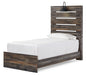 Drystan Twin Panel Bed with Mirrored Dresser, Chest and 2 Nightstands JR Furniture Store