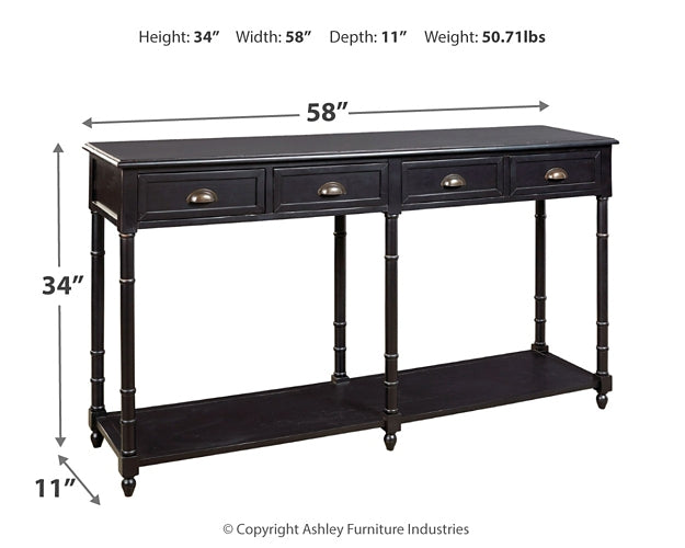 Eirdale Console Sofa Table JR Furniture Store