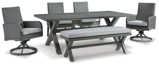 Elite Park Outdoor Dining Table and 4 Chairs and Bench JR Furniture Store