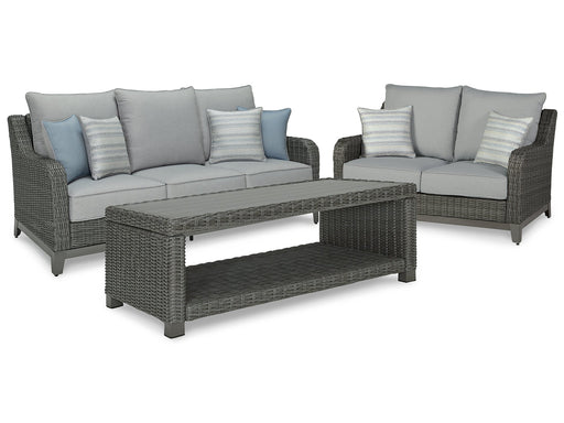 Elite Park Outdoor Sofa and Loveseat with Coffee Table JR Furniture Store