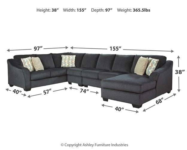 Eltmann 4-Piece Sectional with Chaise JR Furniture Store