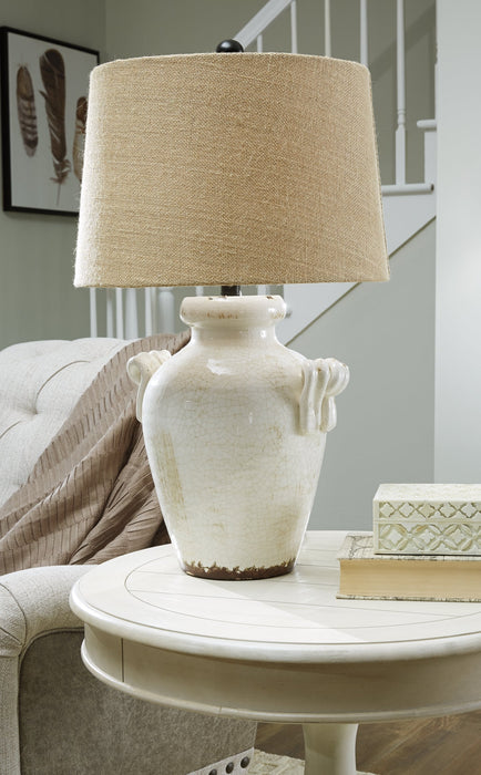 Emelda Ceramic Table Lamp (1/CN) JR Furniture Store