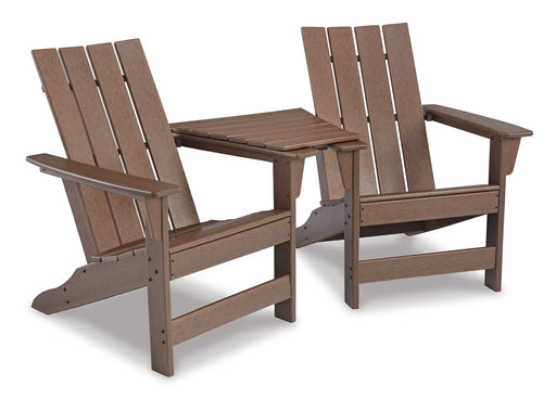 Emmeline 2 Adirondack Chairs with Connector Table JR Furniture Store