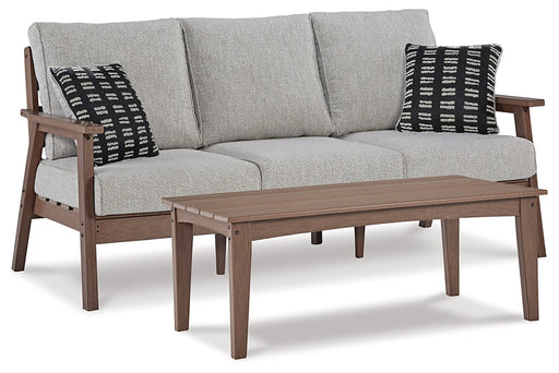 Emmeline Outdoor Sofa with Coffee Table JR Furniture Store
