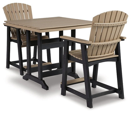 Fairen Trail Outdoor Counter Height Dining Table and 2 Barstools JR Furniture Store
