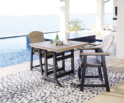 Fairen Trail Outdoor Counter Height Dining Table and 2 Barstools JR Furniture Store