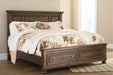 Flynnter Queen Panel Bed with 2 Storage Drawers with Mirrored Dresser and 2 Nightstands JR Furniture Store
