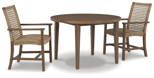 Germalia Outdoor Dining Table and 2 Chairs JR Furniture Store