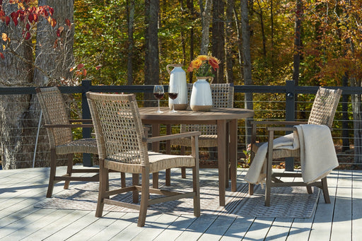 Germalia Outdoor Dining Table and 4 Chairs JR Furniture Store