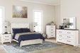 Gerridan Full Panel Bed with Mirrored Dresser, Chest and 2 Nightstands JR Furniture Store