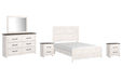 Gerridan Full Panel Bed with Mirrored Dresser and 2 Nightstands JR Furniture Store
