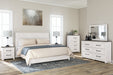 Gerridan King Panel Bed with Mirrored Dresser and Chest JR Furniture Store