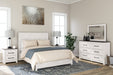 Gerridan Queen Panel Bed with Mirrored Dresser and 2 Nightstands JR Furniture Store