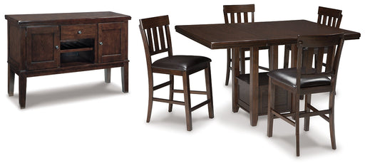 Haddigan Counter Height Dining Table and 4 Barstools with Storage JR Furniture Store