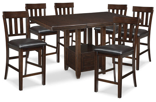 Haddigan Counter Height Dining Table and 6 Barstools JR Furniture Store