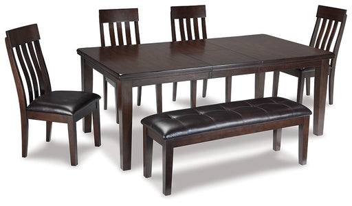 Haddigan Dining Table and 4 Chairs and Bench JR Furniture Store
