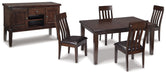 Haddigan Dining Table and 4 Chairs with Storage JR Furniture Store