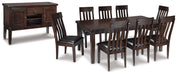 Haddigan Dining Table and 8 Chairs with Storage JR Furniture Store
